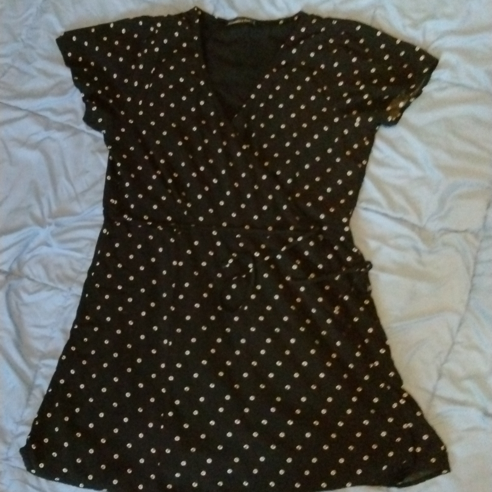 Abercrombie & Fitch Black Polka Dot Dress